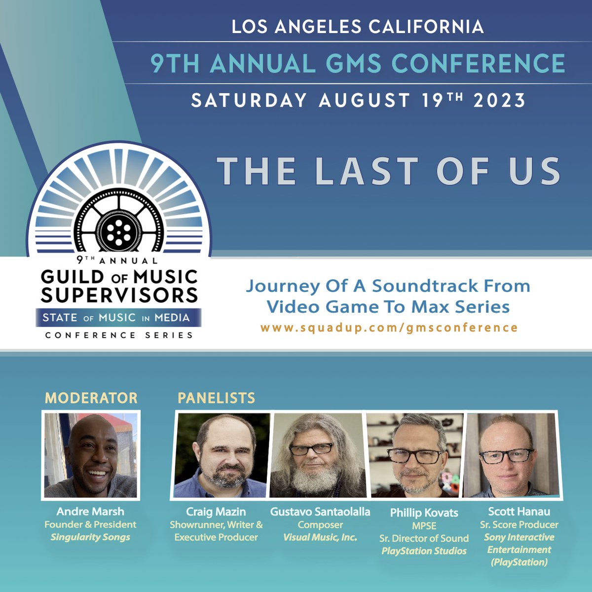 🚨ALMOST SOLD OUT!🚨

If you haven’t already, make sure you secure your conference ticket at squadup.com/9th-annual-sta… 

We’re super low on tickets and we don’t want you to miss amazing panels like these!

The Last Of Us: Journey Of A Soundtrack From Video Game To Max Series