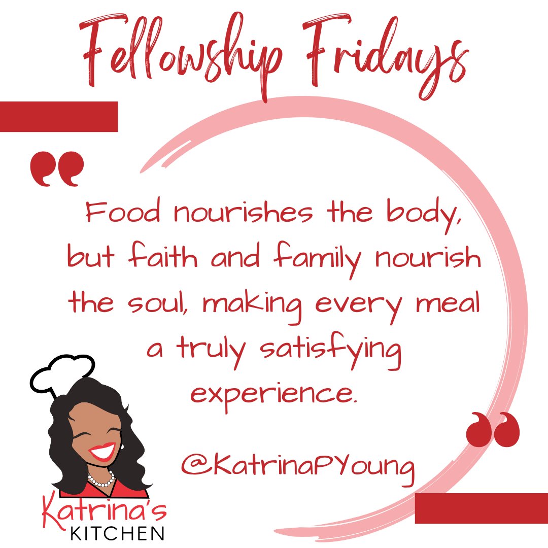 🍲🌟 Beyond the flavors lies the soul-feeding experience of family meals. Join our culinary journey that celebrates the convergence of faith, family, and food. 

#SoulNourishment #FamilyMeals #KatrinasKitchen #FellowshipFridays