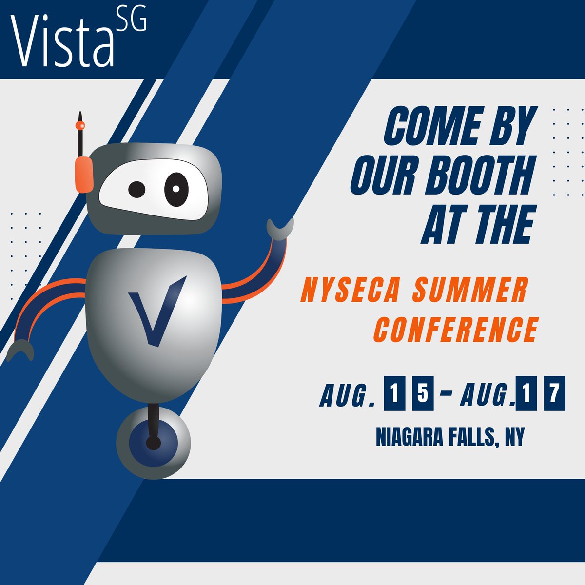 VistaSG's tweet image. Come see us at the NYSECA Summer Conference next week! #elections #NY #governmentsolutions #documentmanagement #dms #digitize #automate #protect
