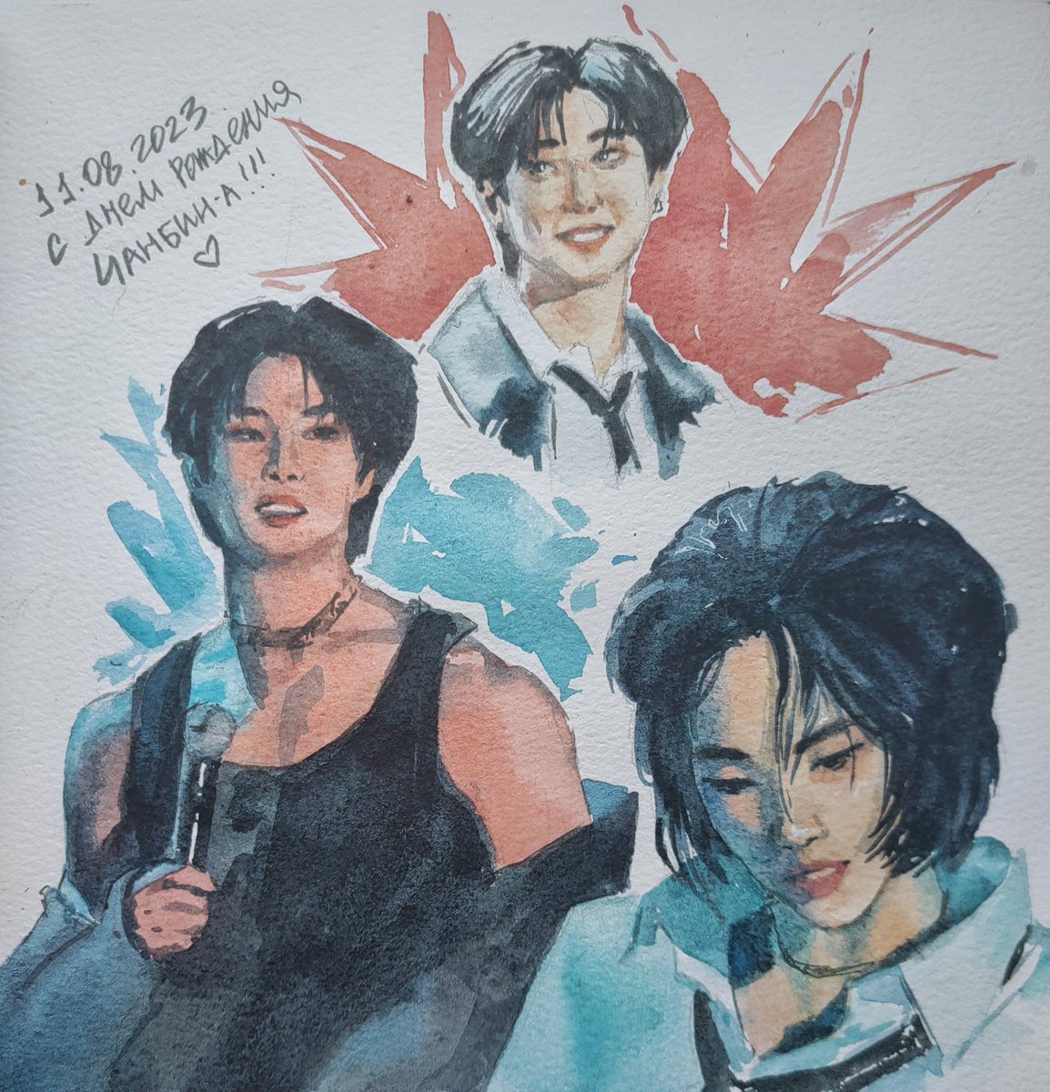я не могла не нарисовать что-нибудь с вчерашней премии 
#Straykidsfanart #Changbin #Jeongin #Hyunjin