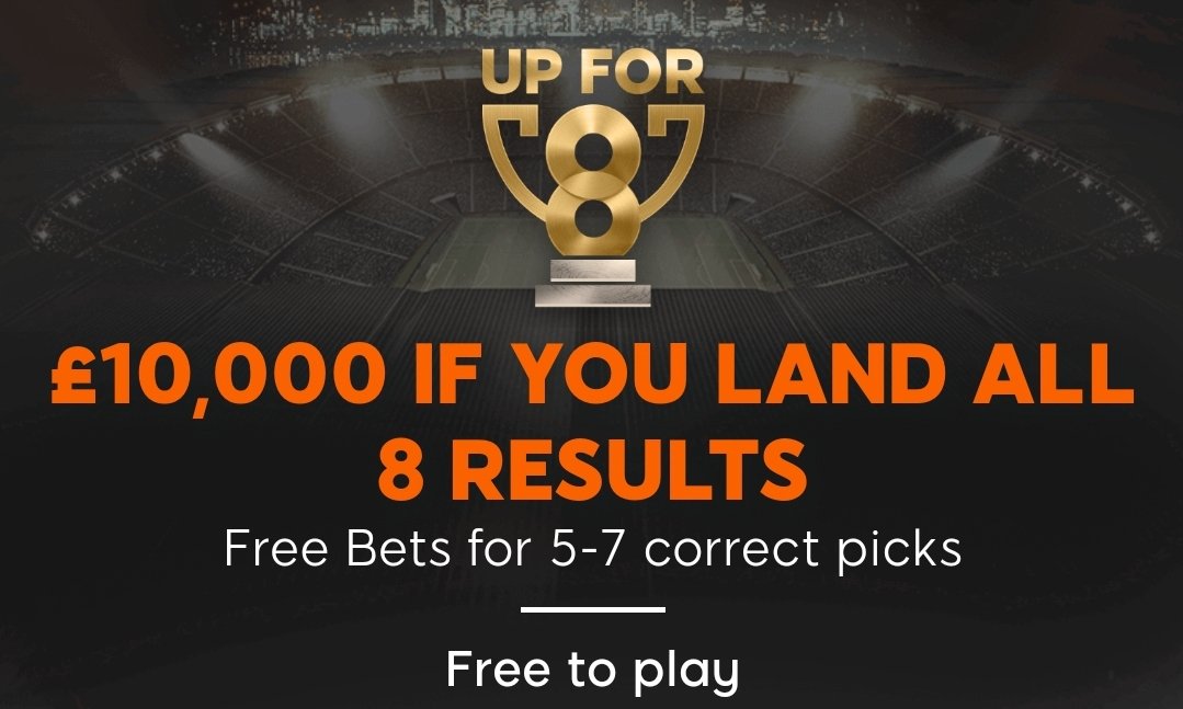 FREE_bet_games's tweet photo. £10,000 #upfor8
https://t.co/hdxRJ8wTw9
£5k Golden Goal
https://t.co/DyRQtE7wzf 
£2. 5k #fantasy5
https://t.co/cPDMVrCdsD
£200 freeor4
https://t.co/2nfig4m36Q
£100 12free
https://t.co/bYuwPJhVmV
£50 FSS
https://t.co/huCLJmgEbG
£1000 Half-time quiz 👉VVD
https://t.co/AsQFc2GmT1 https://t.co/SWTrLfhE5U