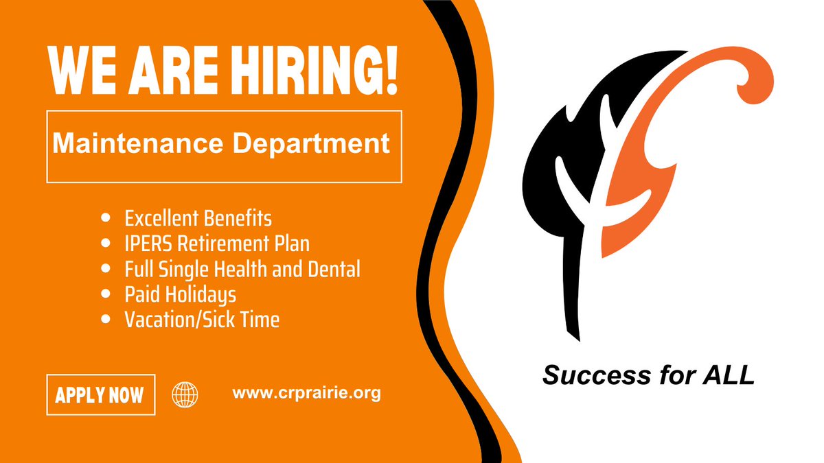 Our maintenance crew is expanding. We are hiring for several full-time and year-round positions. Our team enjoys an excellent benefits package! applitrack.com/ccsd/onlineapp…