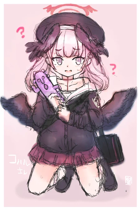 今夜もMisskeyのわんどろお絵かきをはりはり…。今回は「下江コハル」ちゃんでした!一度は描いてみたい子でしたのでいい機会になったかも…!ヘイローを忘れるミスがあったのでざっくり追加!なぜこの埴輪を持たせてしまったのか…!? 