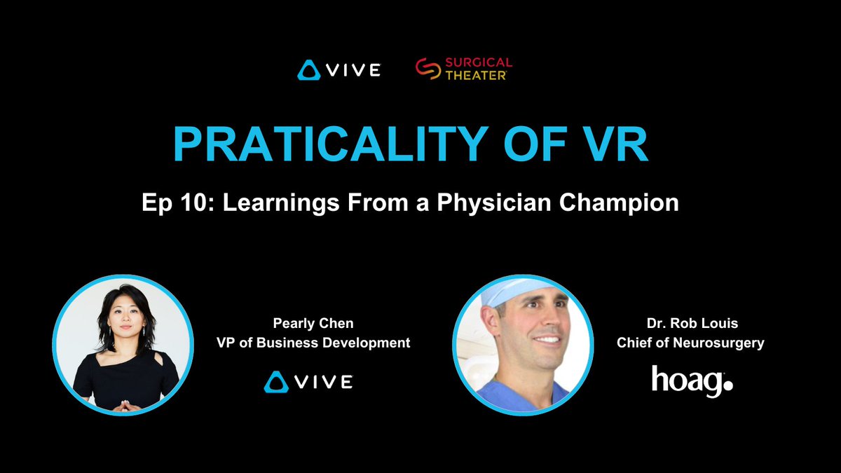 htcvive's tweet photo. Dr. Rob Louis from Hoag Hospital discusses the rationale behind adopting VR as a component of the future standard of care.

Learn more: https://t.co/ni0xrGA4J9

#healthcare #vr #xr #mr #futureofhealthcare @hoaghealth @SurgicalTheater https://t.co/UGJiP7SIpb