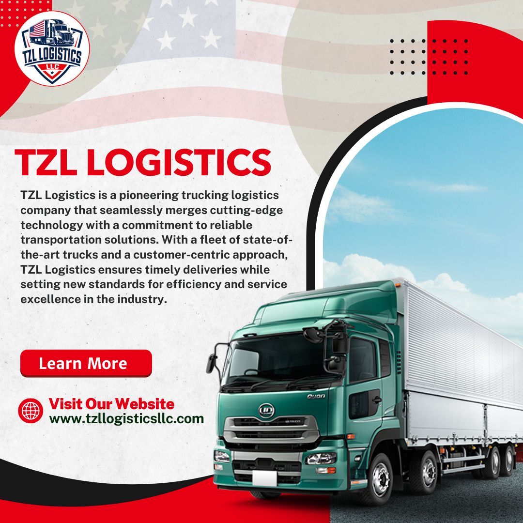 Logisticsl36440's tweet photo. TZL Logistics is a pioneering trucking logistics company that seamlessly merges cutting edge technology with a commitment to reliable transportation solutions. With a fleet of state of the art trucks and a customer-centric approach, https://t.co/0AMOtss5Hr