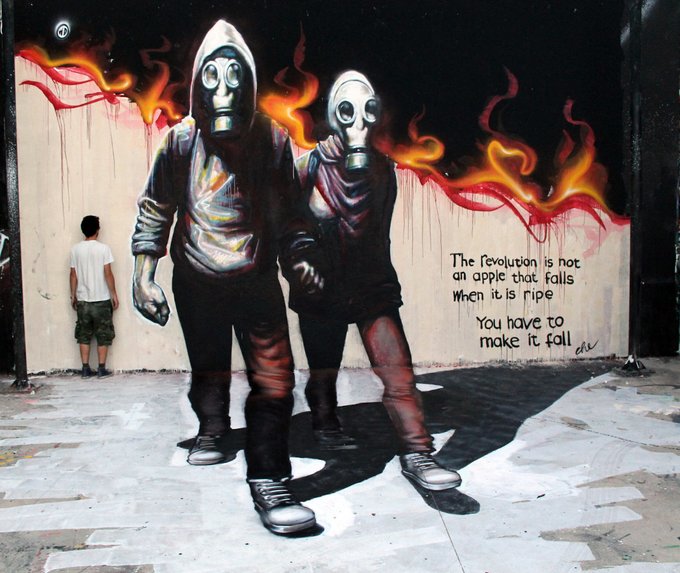 ultras_antifaa's tweet photo. PHOTO | Istanbul, Turkey, on June 2013, during Taksim Gezi Park protests 

(Graffiti adaptation in Athens, Greece) https://t.co/Ze7h77bbwZ