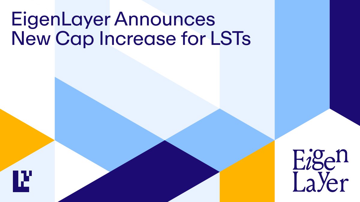 Exciting news! EigenLayer will raise the cap for LST restaking on Aug 22 at 7am PT.

A global pause will take place if any one LST hits approximately 100k ETH restaked.

Read the blog post for full details 👇

blog.eigenlayer.xyz/eigenlayer-ann…