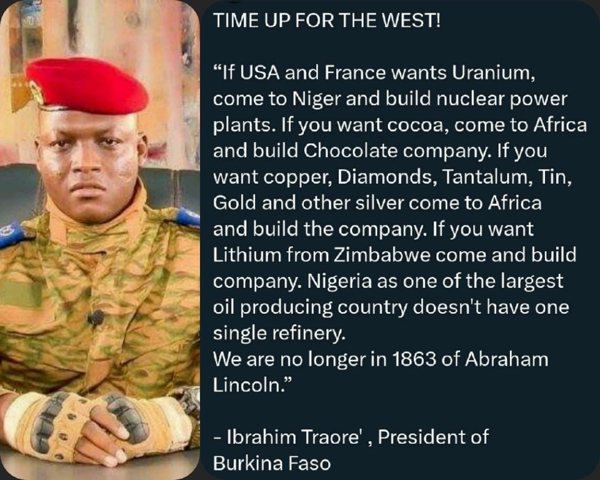 Joshuaose19's tweet photo. The man leading the liberation of Africa. Men mout o

#NigerCoup #ECOWASIntervention https://t.co/lZEZQiuwEf