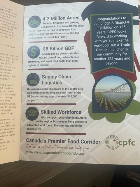Happy to be part of the @YQLagrifoodhub publication that was on display at the grand opening yesterday. Looking forward to the partnerships and work we can do in tandem to help showcase how #southernalbertafeedstheworld