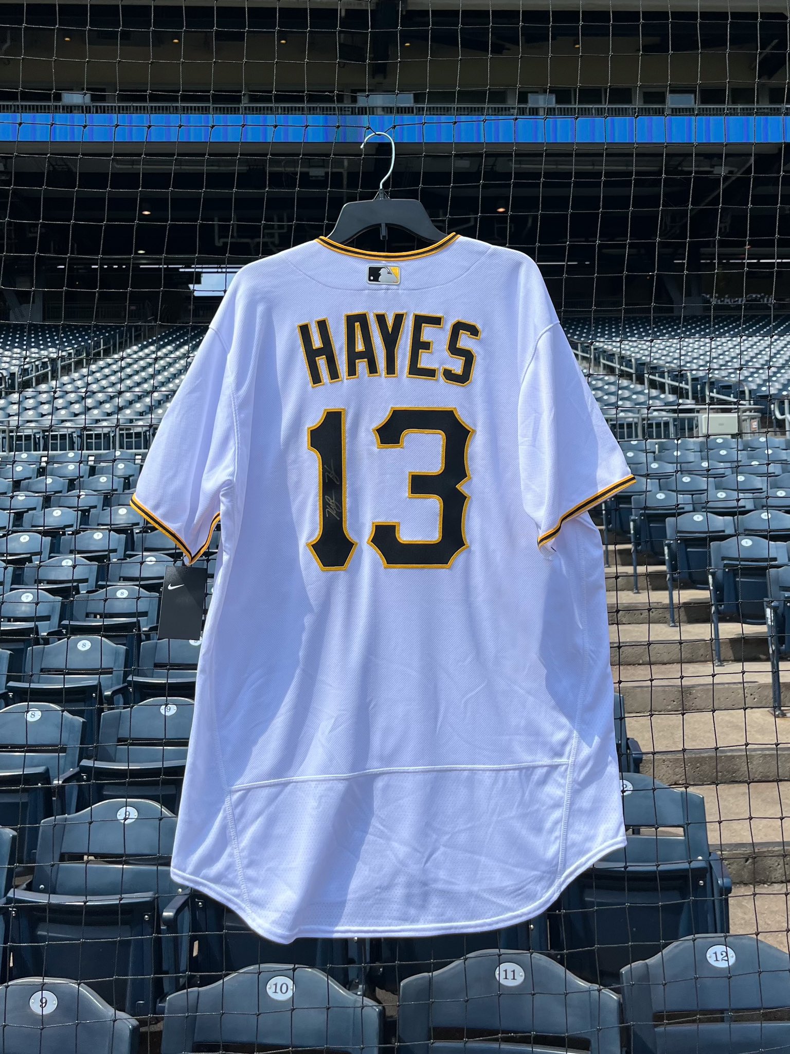 pirates game worn jersey