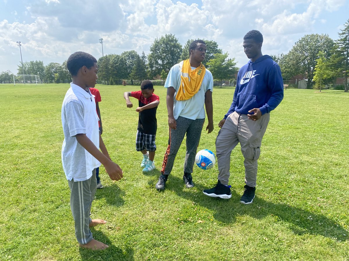firgrove's tweet photo. Earlier this week our friends @SecondKicks came to bring FLICC a few soccer balls, bottles, and bags for the kids! While they were visiting our Summer Program, their staff was playing some games with the kids! https://t.co/OU7ExXsb1z