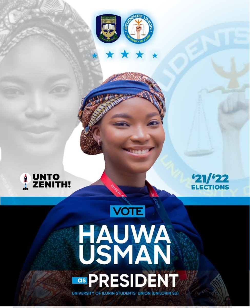 HAUWA USMAN FOR STUDENTS’ UNION PRESIDENT ✅How do you feel when you have someone who is Capable and reliable ???🥰🥰HAUWA USMAN a true definition of leadership 🥰🥰Unto zenith seh🚀🚀🚀HAUWA For 001