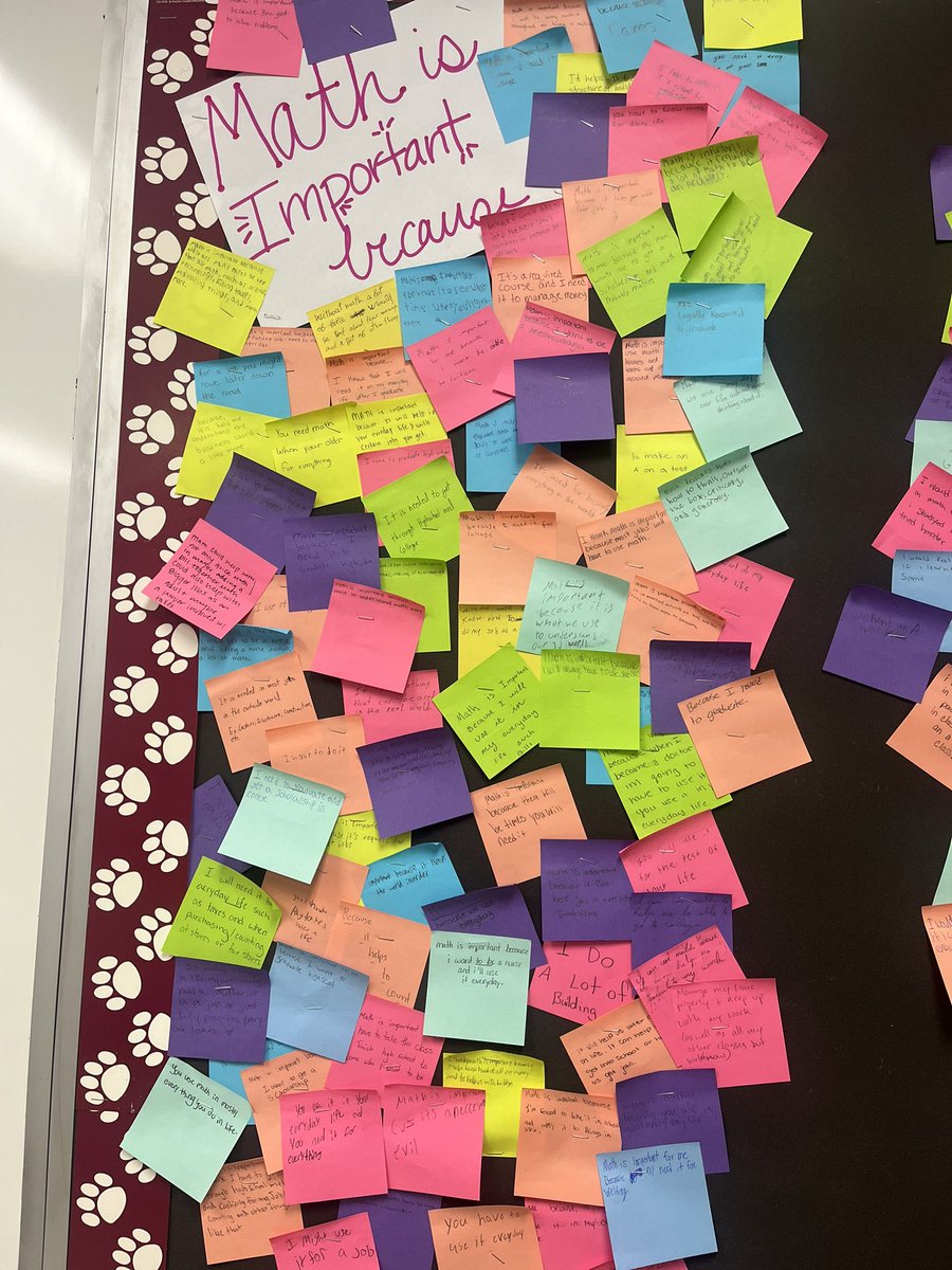 Getting a glimpse of student thinking is humbling and exciting. These students know why math is important and have their own personal criteria for success. I was the learner today. Learning their thoughts and ideas. Exciting to be at <a href="/sshspanthers/">SOUTHSIDE HIGH</a> .