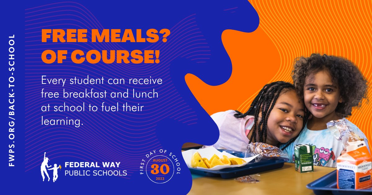 FWPS210's tweet photo. All FWPS scholars will be offered breakfast and lunch at no cost during the 2023-24 school year. However, your child may qualify for additional benefits. Fill out the parent income survey to check at https://t.co/HqIZ3XcXWX https://t.co/bIvxOMvtI7