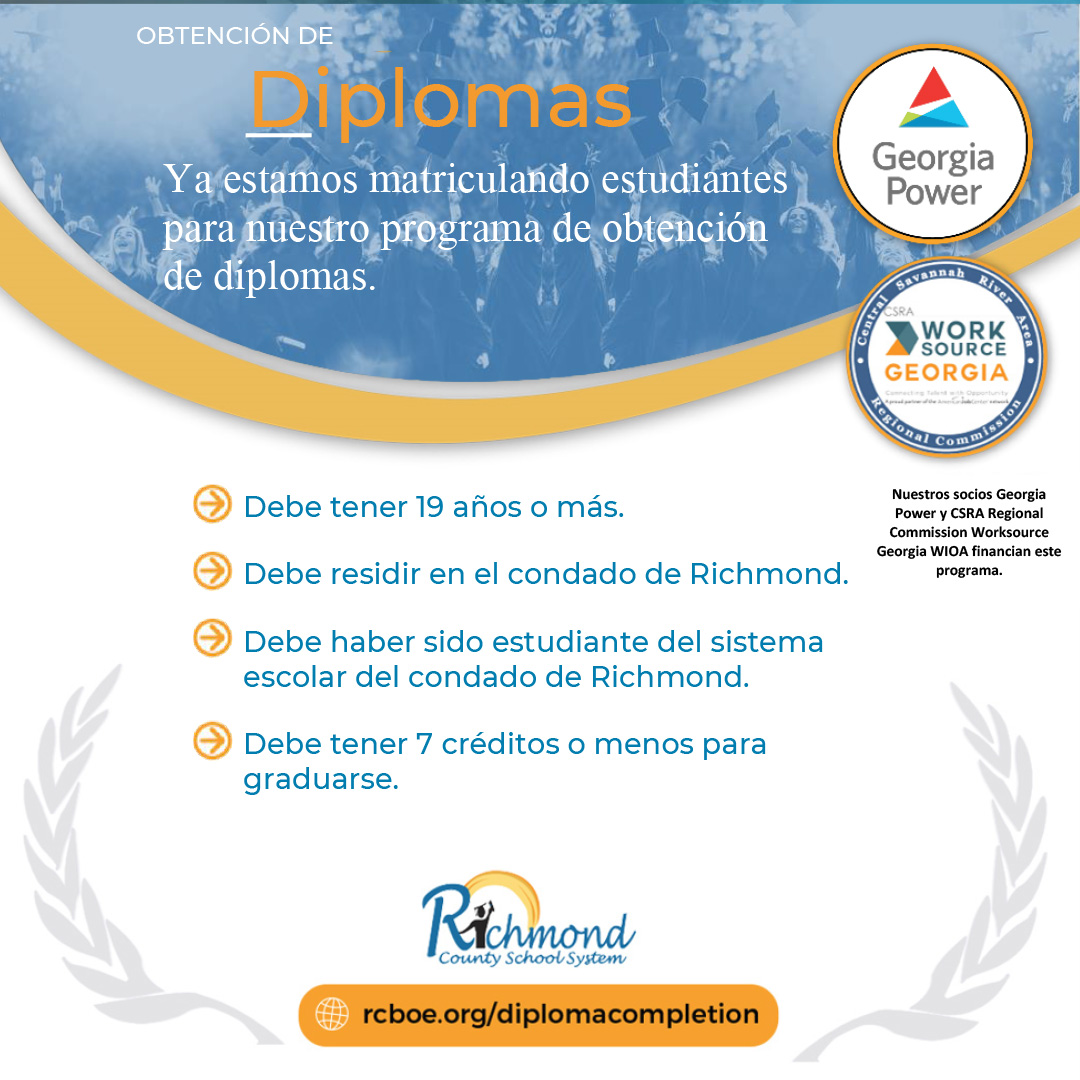 The RCSS Back-on-Track Diploma Completion Program, a partnership with <a href="/GeorgiaPower/">Georgia Power</a> and <a href="/WorkSourceGA/">WorkSource Georgia</a>, is now accepting applications. Visit rcboe.org/diplomacomplet… for more information. 

🎓Read about how the program changed the lives of 3 alumni: rcboe.info/ourstories-bac… 🎓