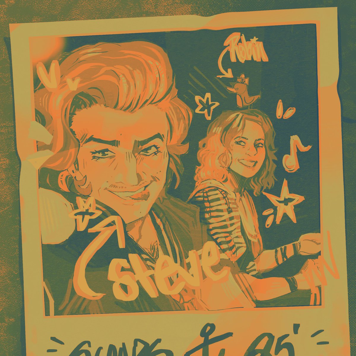 SentienTrash's tweet image. STOBIN SCOOPS AHOY POLAROID🍦⚓️🌊
So I did a color palette challenge yippie
I used only the colors on color palette at the end 
(Blend modes are the only reason I got the range of colors 🙏)
 #stobin #steveharrington #robinbuckley #StrangerThings #StrangerThingsfanart