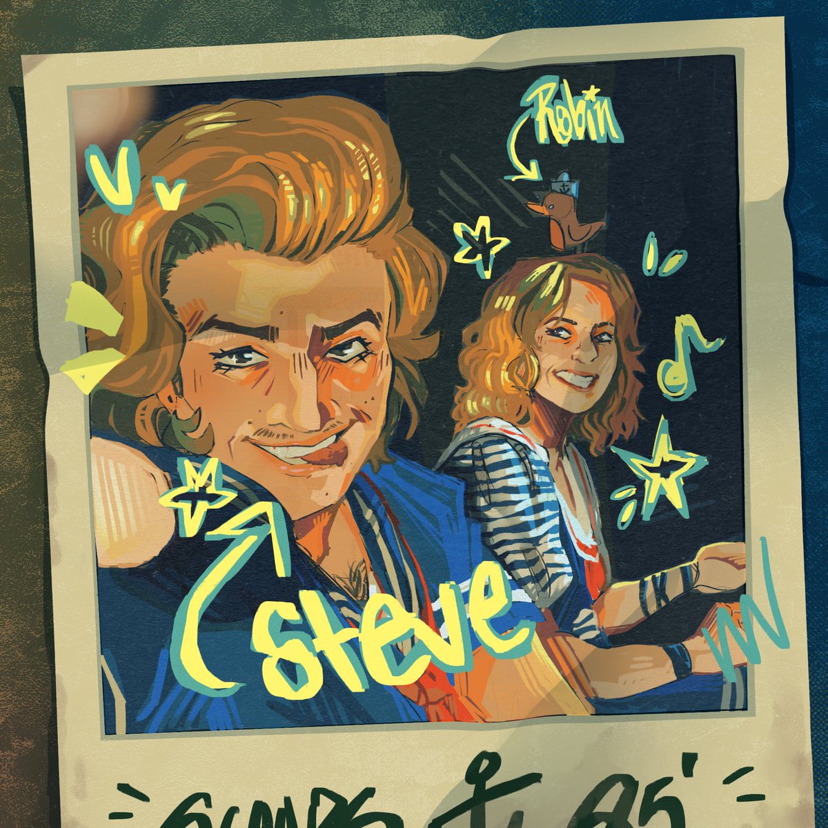SentienTrash's tweet image. STOBIN SCOOPS AHOY POLAROID🍦⚓️🌊
So I did a color palette challenge yippie
I used only the colors on color palette at the end 
(Blend modes are the only reason I got the range of colors 🙏)
 #stobin #steveharrington #robinbuckley #StrangerThings #StrangerThingsfanart