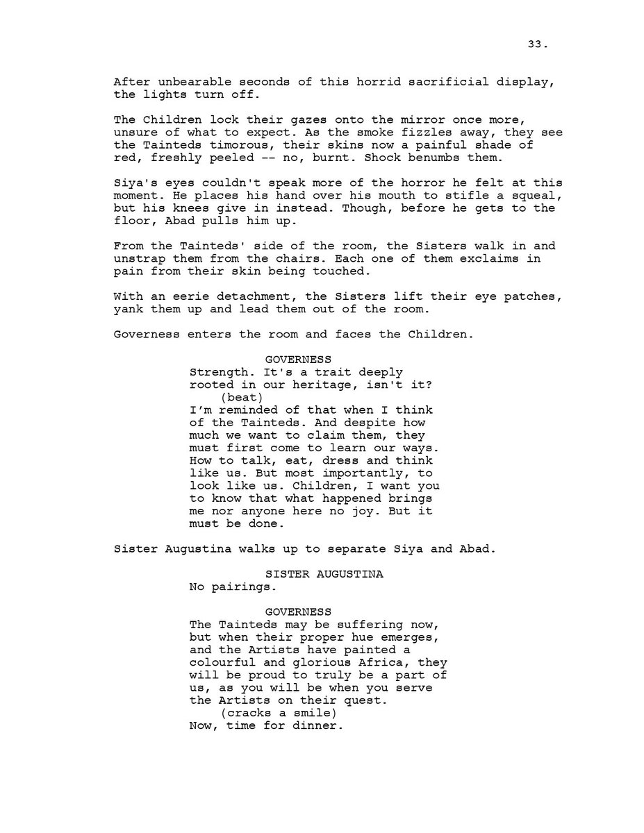 Prior to getting accepted into UCLA TFT, I had to send in one of my TV scripts, and so I went with this, “The Plot Against Africa.”
#firstpagefriday #1stpagefriday #screenwriting #screenwritingtwitter