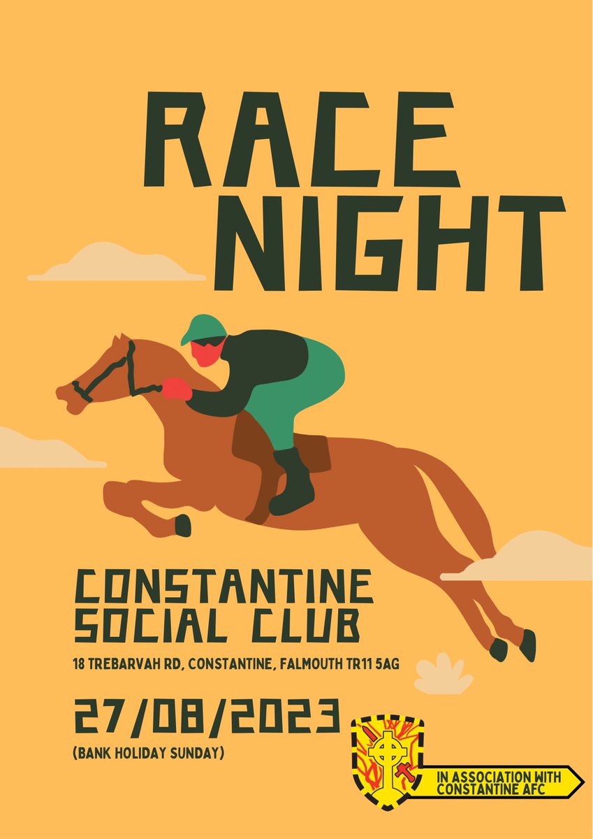 Come and join us for a night of racing! 🐎

Don’t worry it’s a bank holiday weekend, so you can have a late night 😉 🍻
