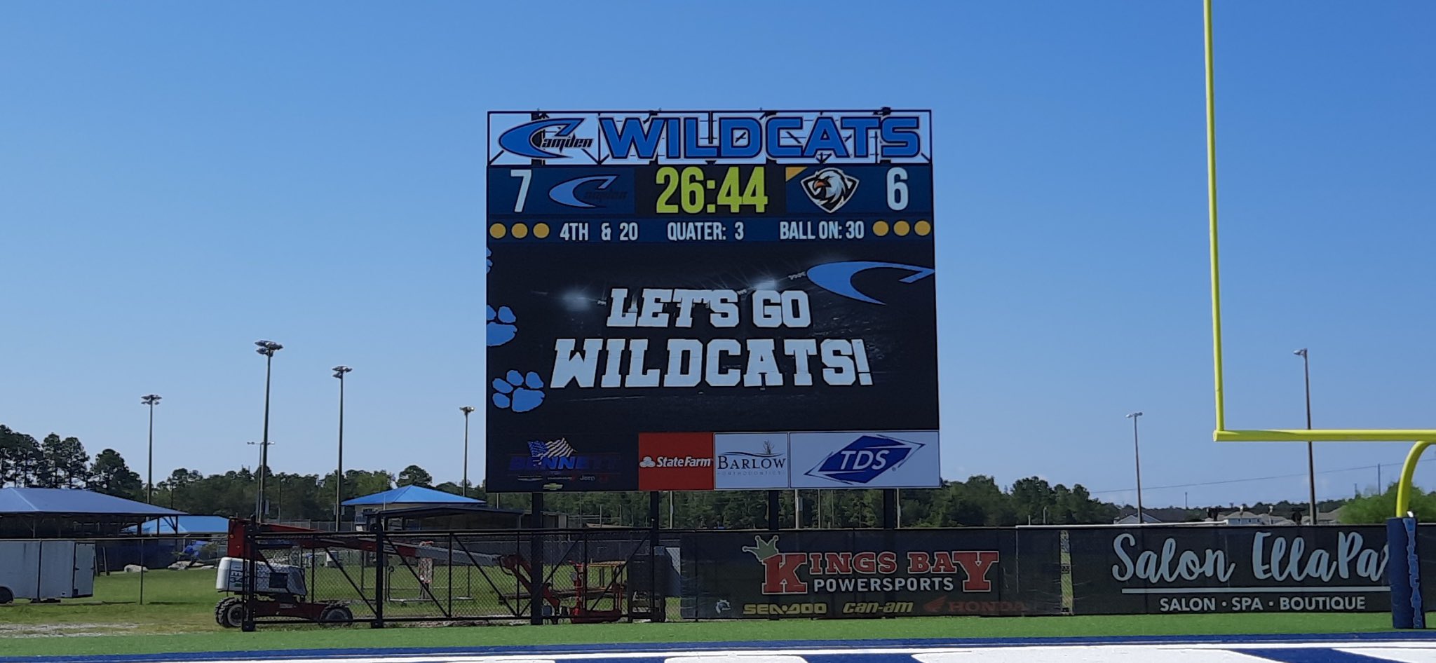 High School Football LED Scoreboard - 24' Wide Scoreboards