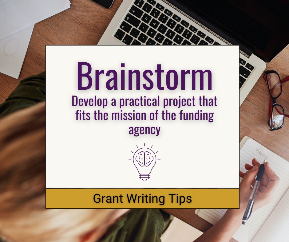 nccPAHealthFdn's tweet image. When brainstorming ideas, draft a one-sentence description or goal that defines your project’s purpose. This will serve as a basis for the project’s overall objective. To find more #GrantWritingTips: bit.ly/3PDnhbC
#CertifiedPAs #PAstudent #PAsDoThat #Grants #Tips