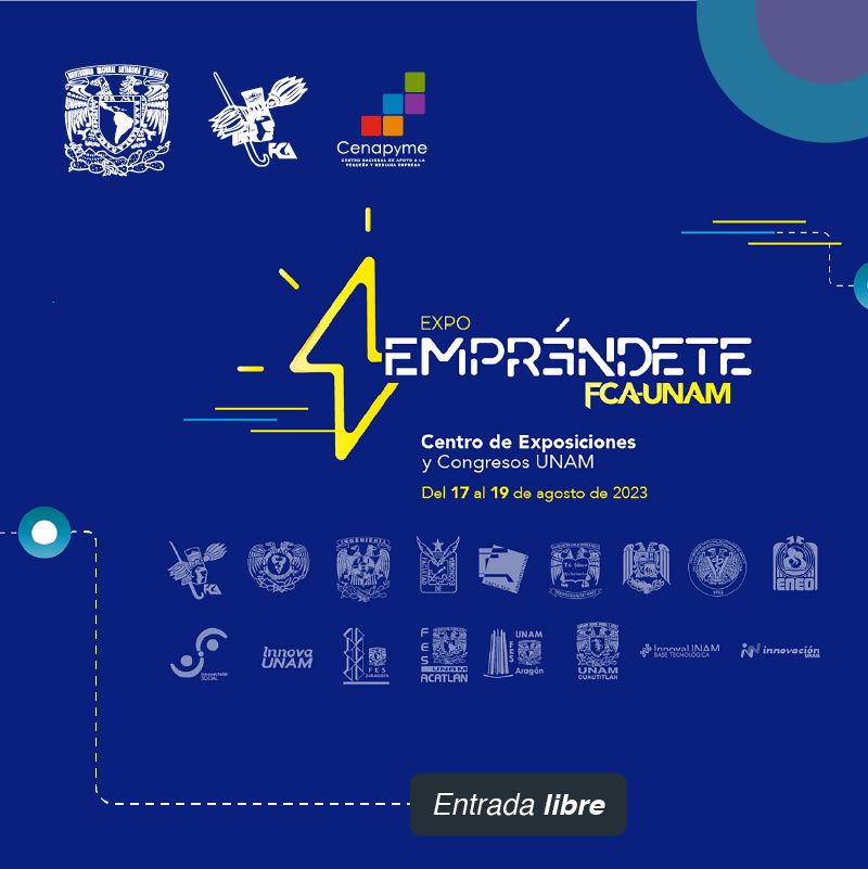 decfca's tweet photo. La Facultad de Contaduría y Administración te invita a "EXPO EMPRÉNDETE" en el Centro de Exposiciones y Congresos de la UNAM" ¡Entrada libre! 
Estas son algunas de las conferencias magistrales
-Del 17 al 19 de agosto.
📷INFO: https://t.co/46bc1cKMDf https://t.co/bZxmAwyU3r
