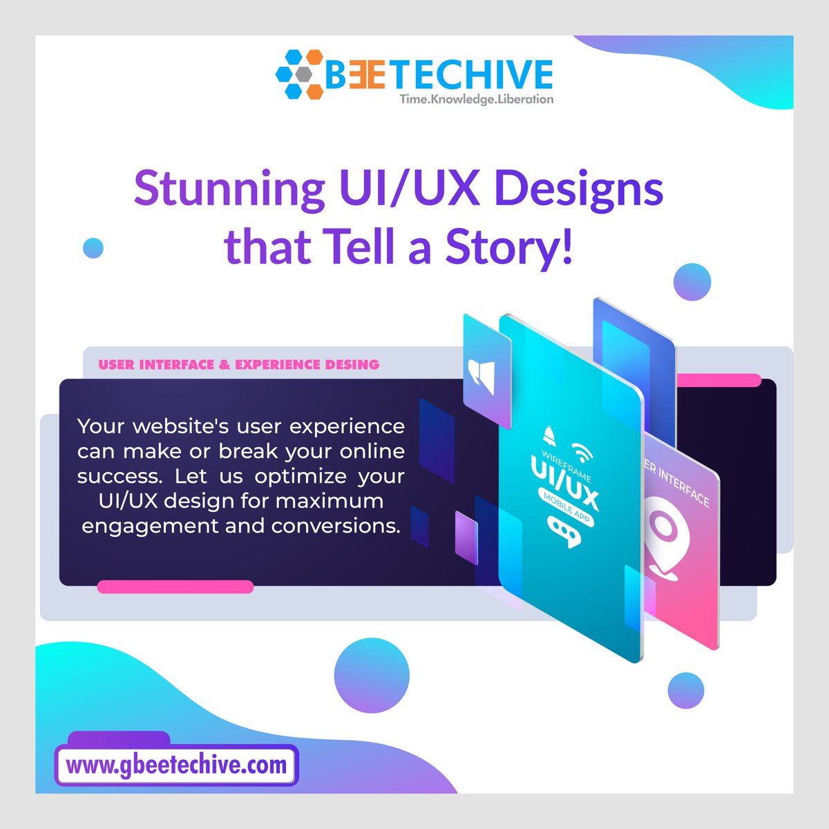 GBeetechive's tweet photo. Boost Your Online Success: The Key Lies in Your Website's User Experience. Let us fine-tune your UI/UX design for better engagement and higher conversions. Together, let's create a standout website!

#UXMatters #UserExperience #ConversionBoost #WebDesign #DigitalSuccess https://t.co/S1F0dqpwh9