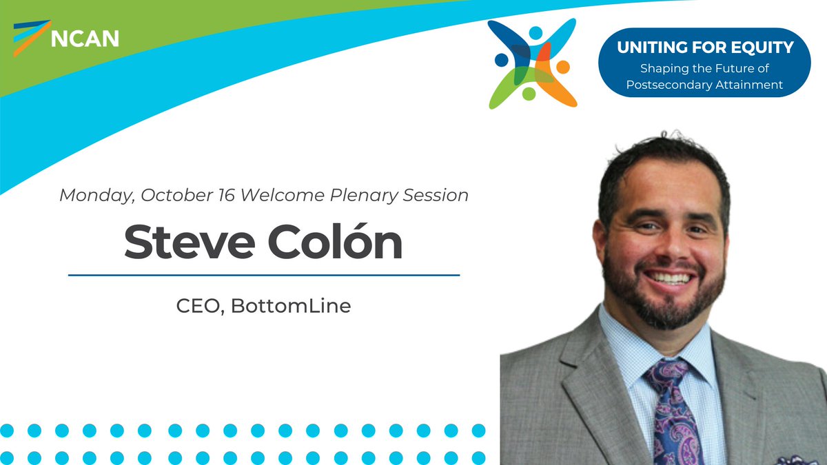 We are thrilled to announce another plenary speaker who will be joining us at #NCAN2023, our very own Board President &amp; CEO at <a href="/BottomLineOrg/">Bottom Line</a>, <a href="/StevenColon1/">Steven Colón</a>! 😄 Register now to save your spot at our national conference! bit.ly/3C4qKrv