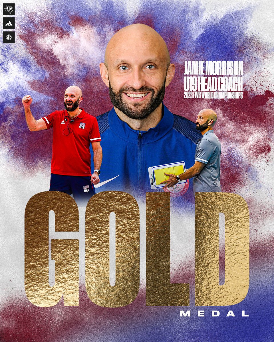 Coach <a href="/J_Morrison000/">Jamie Morrison</a> and the USA U19's are FIVB World Champions ‼️ 🇺🇸

📰 aggi.es/3OU5bB6

#GigEm | <a href="/usavolleyball/">USA Volleyball</a>
