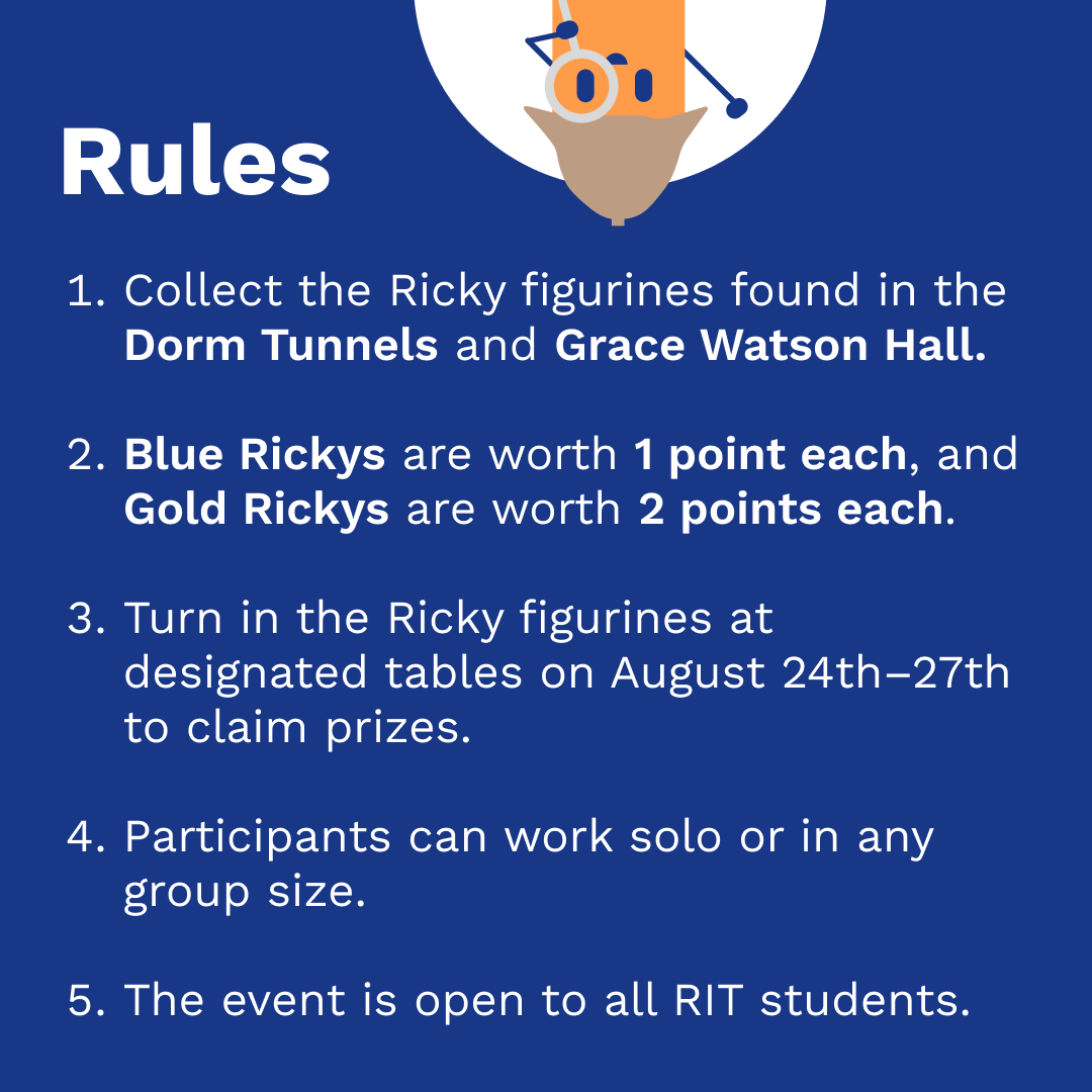 BrickHack (@brickhackrit) on Twitter photo Get ready, detectives! 🔍 Join the search for 200 figurines of our beloved mascot, Ricky the Brick, scattered throughout the campus dorm side. Gather your team or go solo on this thrilling scavenger hunt for prizes.🏆 Stay tuned for more info and share with your friends! Get ready, detectives! 🔍 Join the search for 200 figurines of our beloved mascot, Ricky the Brick, scattered throughout the campus dorm side. Gather your team or go solo on this thrilling scavenger hunt for prizes.🏆 Stay tuned for more info and share with your friends!