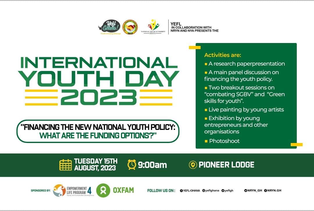 #IYD2023 #fundtheyouthpolicynow #YouthLeadingChange. <a href="/yeflgh/">YEFL-Ghana</a> <a href="/moysgovgh/">Sports & Recreation.</a> <a href="/parliament_gh/">Parliament of Ghana</a> @youthgh
