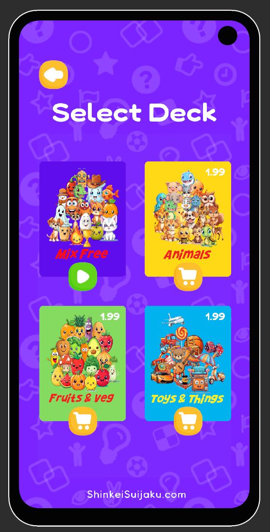amicosoft's tweet image. sneak peek to the decks #shinkeisuijaku #memorygame #indiegames #buildinpublic #puzzle