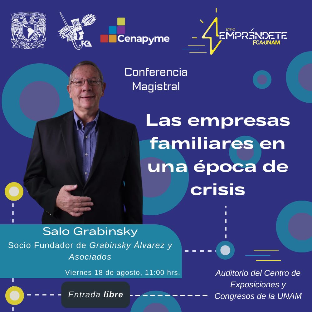 decfca's tweet photo. La Facultad de Contaduría y Administración te invita a "EXPO EMPRÉNDETE" en el Centro de Exposiciones y Congresos de la UNAM" ¡Entrada libre! 
Estas son algunas de las conferencias magistrales
-Del 17 al 19 de agosto.
📷INFO: https://t.co/46bc1cKMDf https://t.co/bZxmAwyU3r