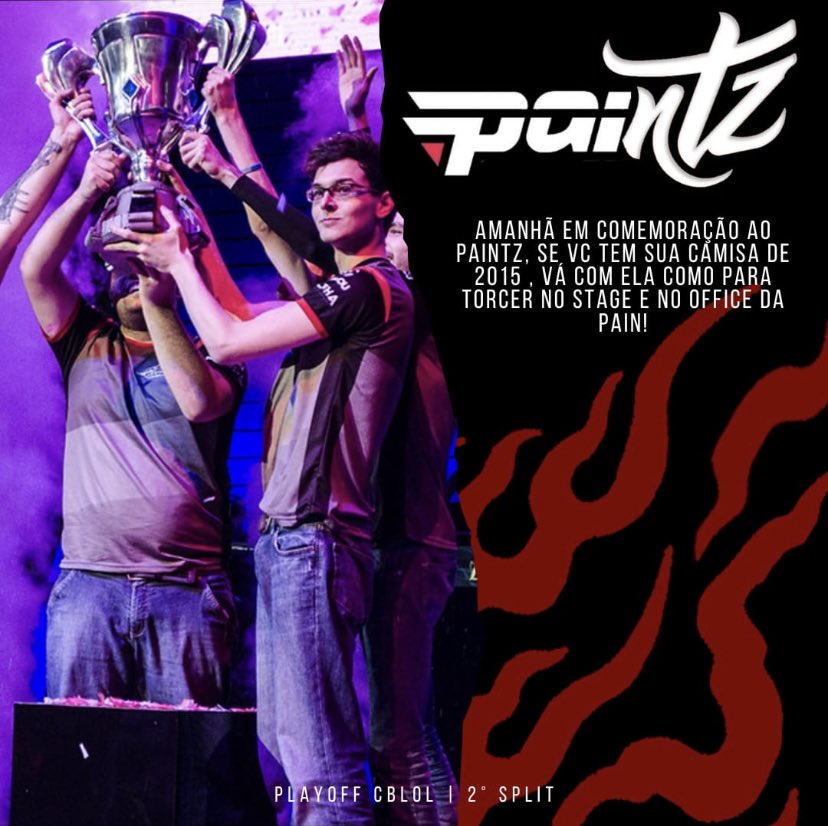 TOTradicionais's tweet photo. Convido 🫵 para torcer com a camisa de 2015 e relembrar nosso bicampeonato e um clássico PAINTZ!!
Venha com sua camisa de 2015 torcer conosco na arena #CBLOL ou Office
CONTO COM VOCÊS, PAINZETES 🇾🇪
#SOMOSTOT em busca do Tetra 🏆🏆🏆—-🏆 https://t.co/YNZYOGqNbJ
