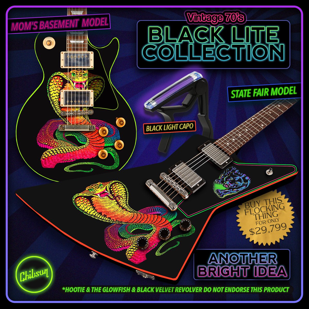 ChibsonUSA's tweet photo. More Lumen Than Lumen 

#chibson #chib #chibs #gear #guitar #guitars #guitarplayer #blacklight #blacklite #dayglow #florescent #blacklightposter #70s #vintage #onlyachibsonisgoodenough https://t.co/GGY0kJZHYr