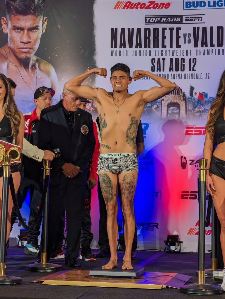 BoxingVitals's tweet photo. We have a fight weigh-ins are official 
#NavarreteValdez #boxing #boxeo #toprankboxing 
#OscarValdez 
#emmanuelnavarette https://t.co/e7QGrnerYx