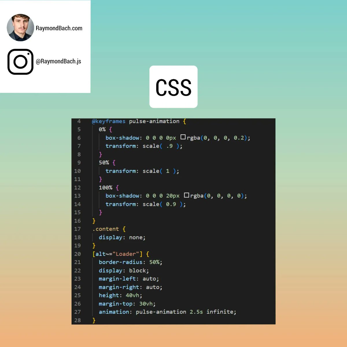 raymondbach_js's tweet photo. A simple preloader I put together today. The public repository is up to date. #CSS #frontenddeveloper #HTML #uiuxdesign https://t.co/VmLq1tduH0