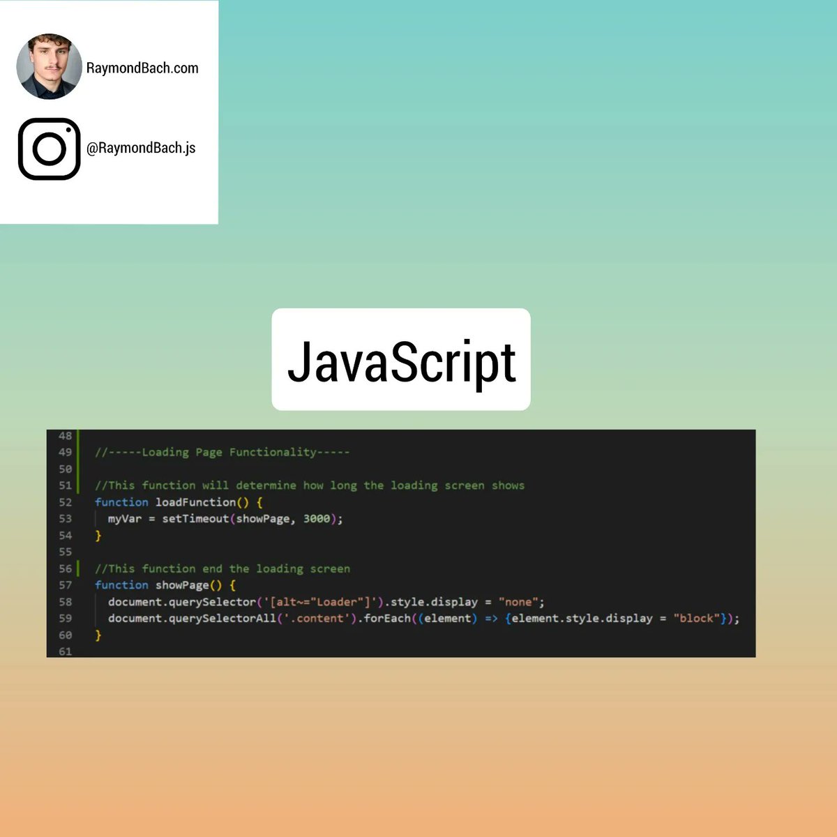 raymondbach_js's tweet photo. A simple preloader I put together today. The public repository is up to date. #CSS #frontenddeveloper #HTML #uiuxdesign https://t.co/VmLq1tduH0