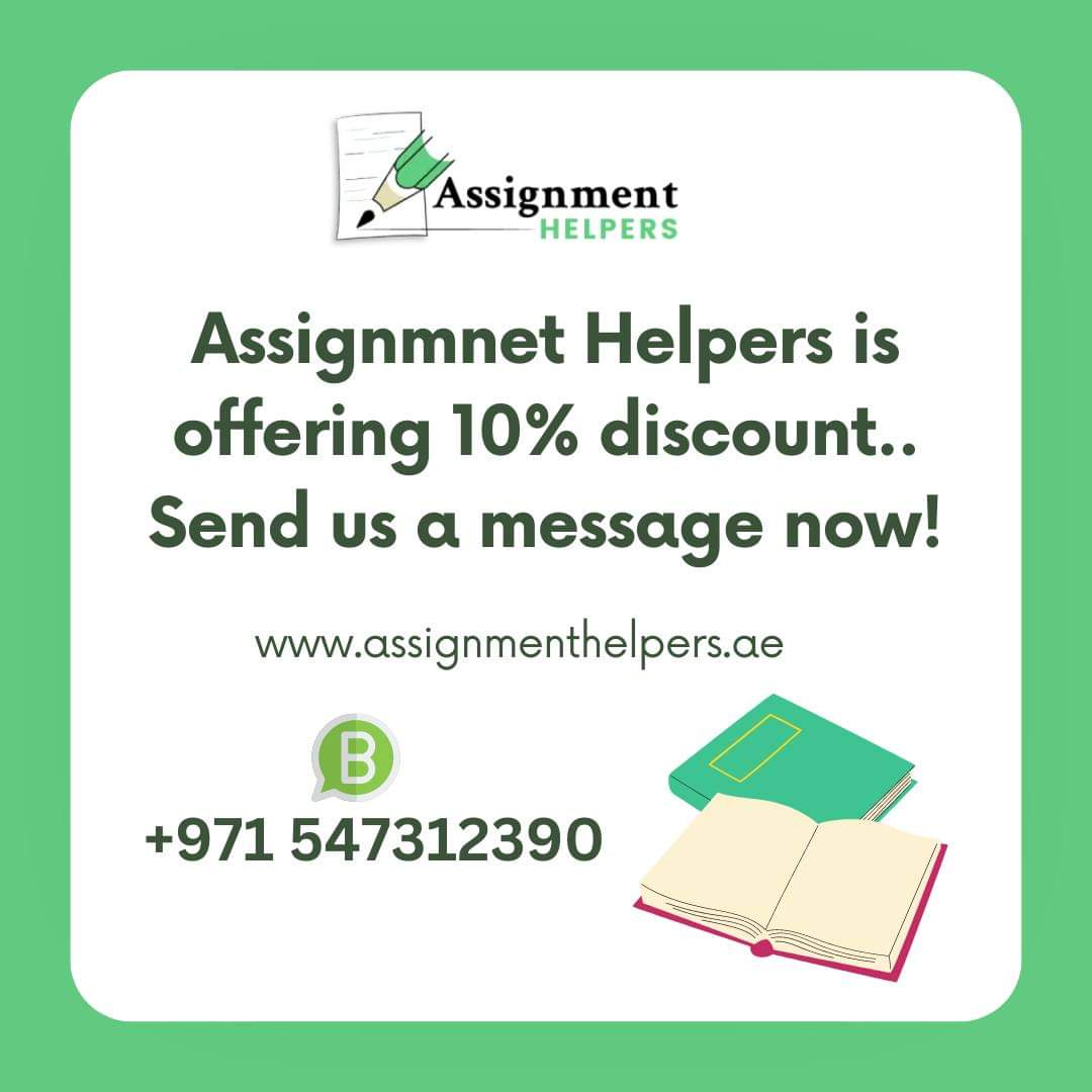 assignmentae's tweet image. Getting help with the UAE is easy now with:
✔ Plagiarism-Free Content 
✔ Customized Assignments 
✔  On-Time Delivery 
✔ Plagiarism Report 

Message now
+971 547312390
assignmenthelpers.ae 

#assignmenthelpers #uaeassignmenthelp #helpwithassignment #UAEbestwritingcompany