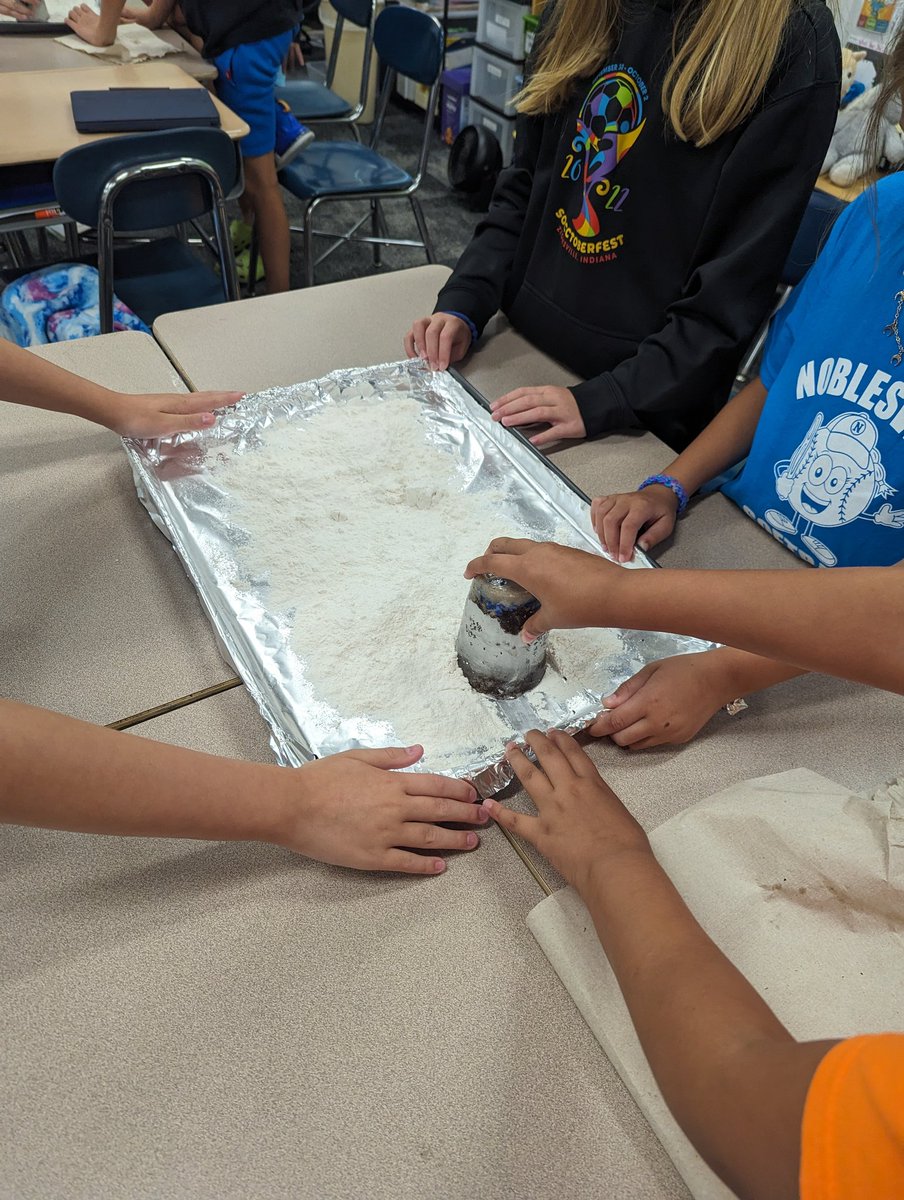 MrsMertensClass's tweet photo. We had a lot of fun with a hands-on activity to see how glaciers affected Indiana's landscape. @NobleCrossing @NobSchools https://t.co/ZdmCHQytUr