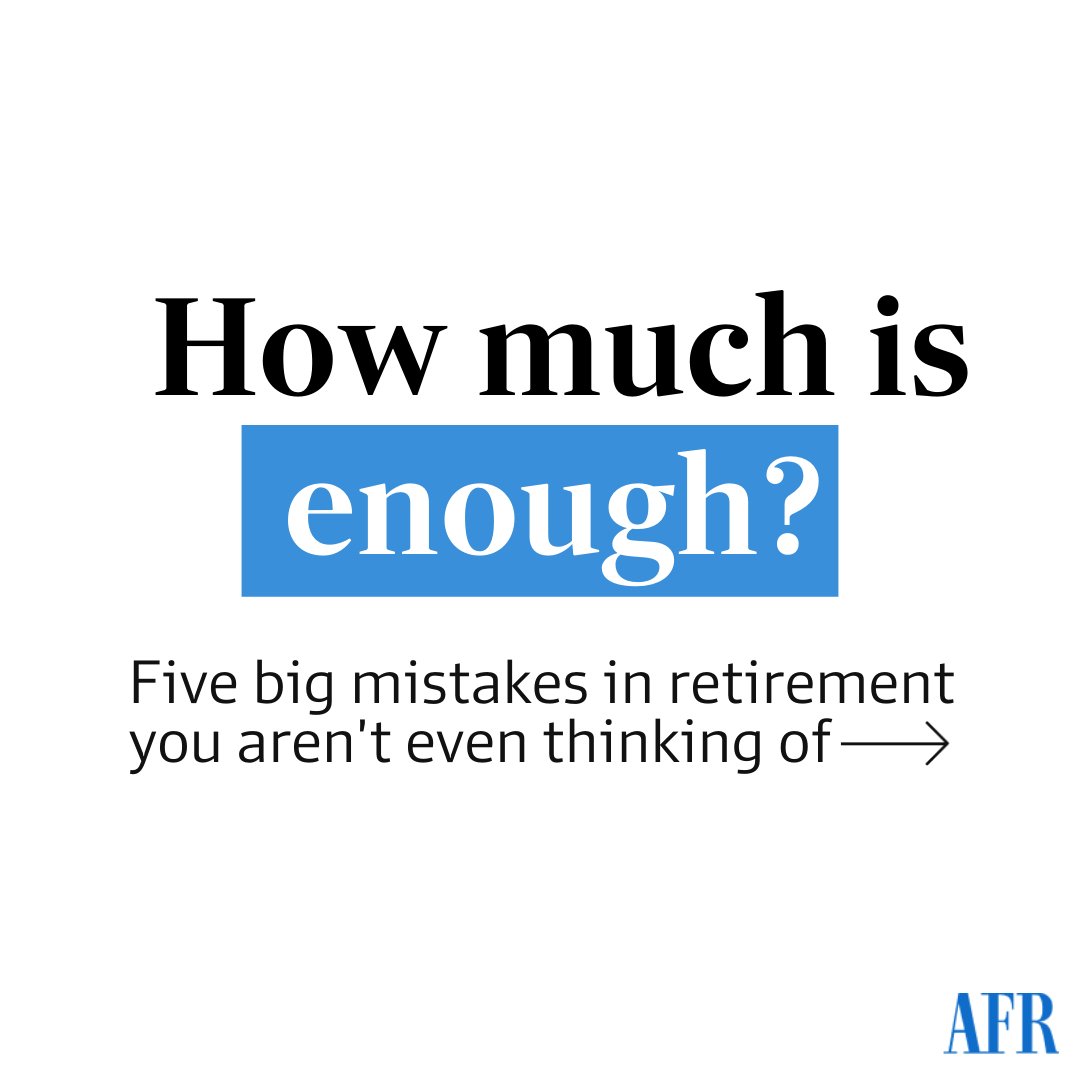 FinancialReview's tweet photo. OPINION: The big mistakes of retirement planning aren’t what you think. Angus Dockrill from IMFG, gives his top tips on retiring happy and comfortable.⁠

https://t.co/TZcum5vd4C⁠

#retirement #wealthgeneration #retirementplanning https://t.co/uWKPCLMPD7