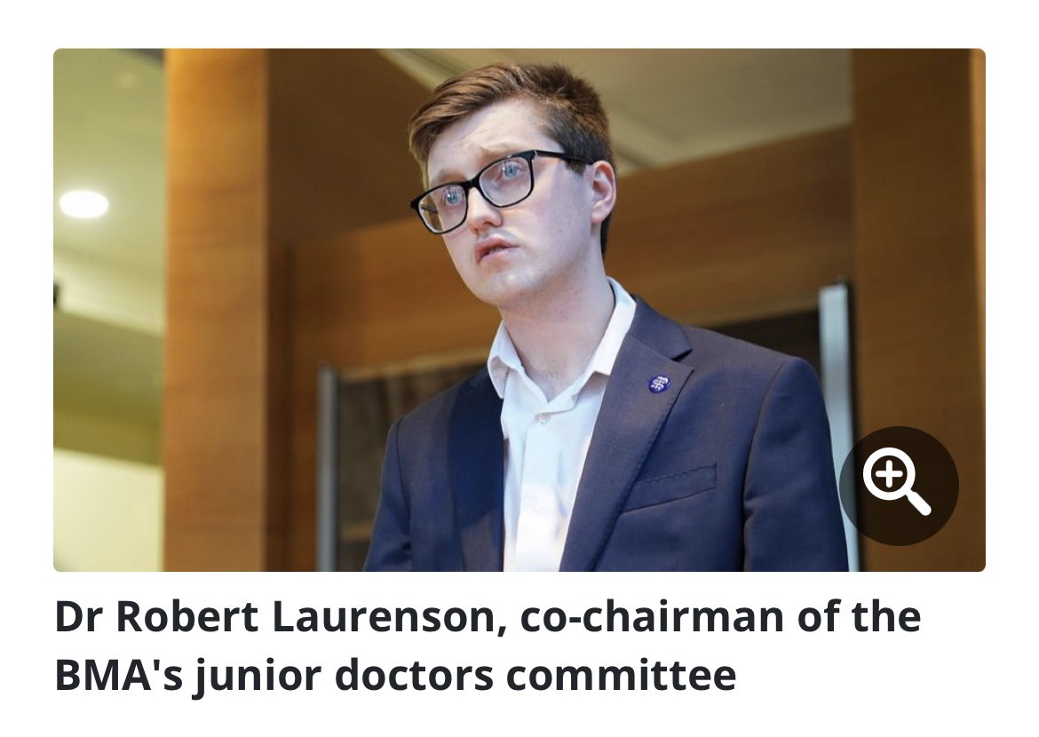 This git says he won’t deal with a Tory government but is happy to negotiate with the SNP. Is it too much to ask medics to be medics instead of dreary 6th form philosophers? So far his actions have cost the NHS £1billion. All so Robert here can pretend he’s sodding Che Guevara.