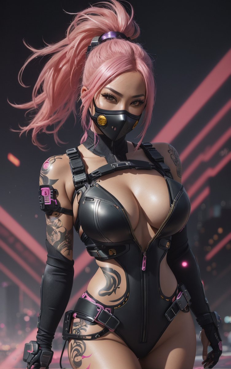 TealaVida's tweet photo. #CyberNinjaAI entry for @libriAI
Among neon shadows, she thrived, tattoos weaving her tales. A rogue artist of chaos, her blade danced to her symphony, a reminder that beauty conceals complexity.
#AIArt #AIgirl #aigirls #AIChallenge https://t.co/00qEXO0uoX