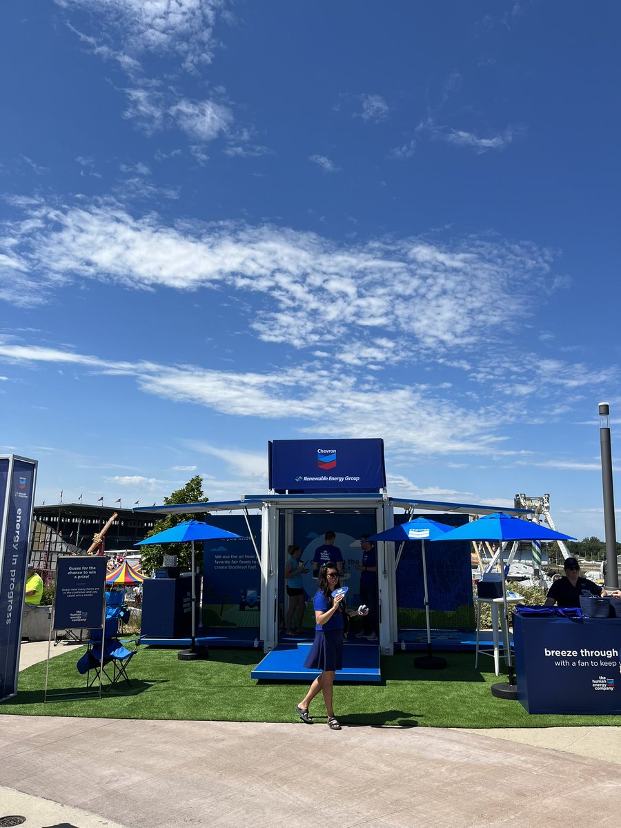 REGbiofuels's tweet photo. It’s Fair time! Swing in over to Gate 15 to get a fan, a bag, a tattoo or enter to win a Yeti cooler! https://t.co/pcoTijBs7H