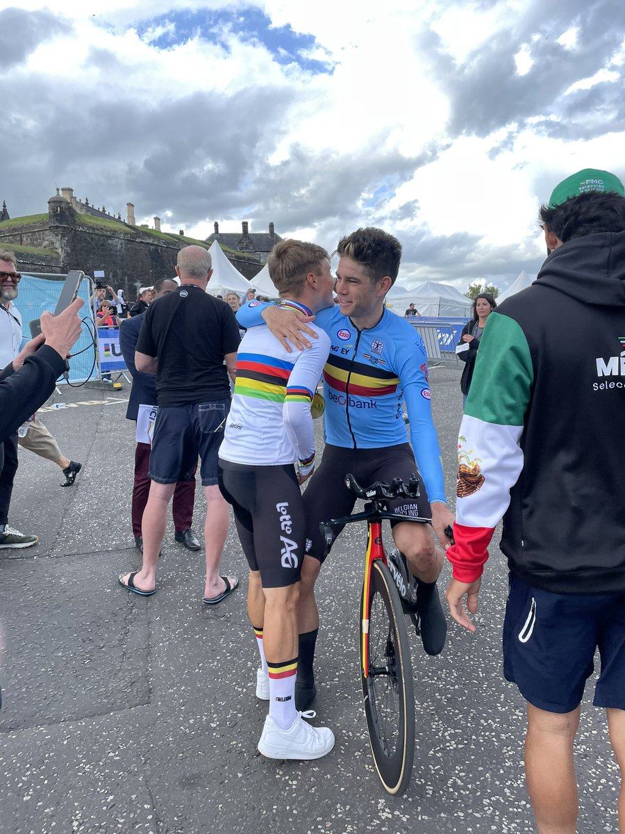 wielerman's tweet image. 🥇🌈⏱️🇧🇪🙏 @sporza_koers #GlasgowScotland2023
