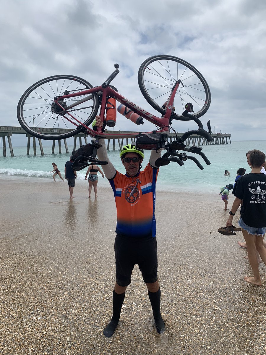 FCBA's tweet photo. From Sea to Shining Sea! 
We made our way to Wilmington, North Carolina on Saturday and our cross country ride came to an end. We have crossed 3,927 miles in 10 weeks! Thank you for following us along on our journey! 🚴🗣🛠️🇺🇸 https://t.co/ch9fXFOaBX