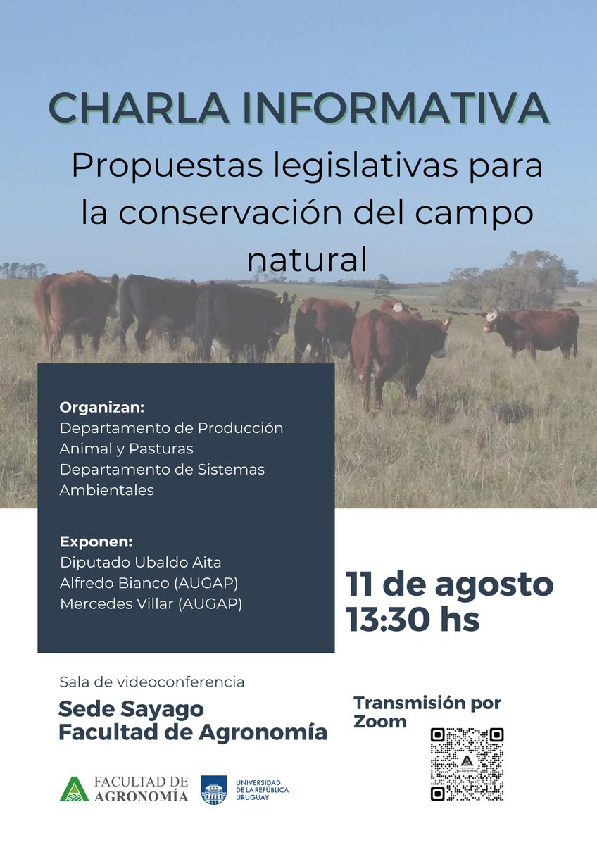 Escuchando la presentación informativa de proyectos de ley sobre una perspectiva conservacionista del campo natural. Esencial avanzar en este tema sobre el patrimonio natural que ha sido base de nuestra cultura y ganadería  que se encuentra bajo presión y peligro