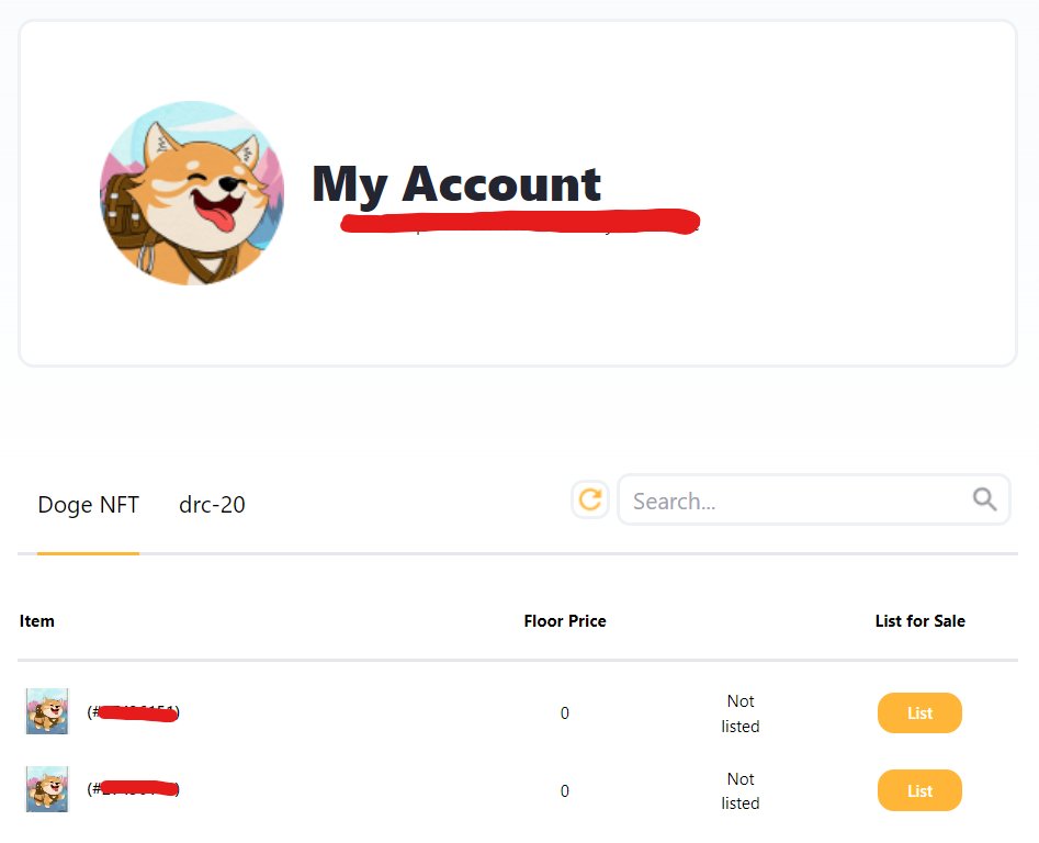 Shibes: Your Account page is now live on drc-20.org 🔥

How to view? 👇
Top right → "Connect Wallet"

See your #Doge NFTs &amp; #drc20 tokens. 👀

Note: It's still a W.I.P. but this is in preparation for the Doge Labs Market release.

We're getting close... 🛠