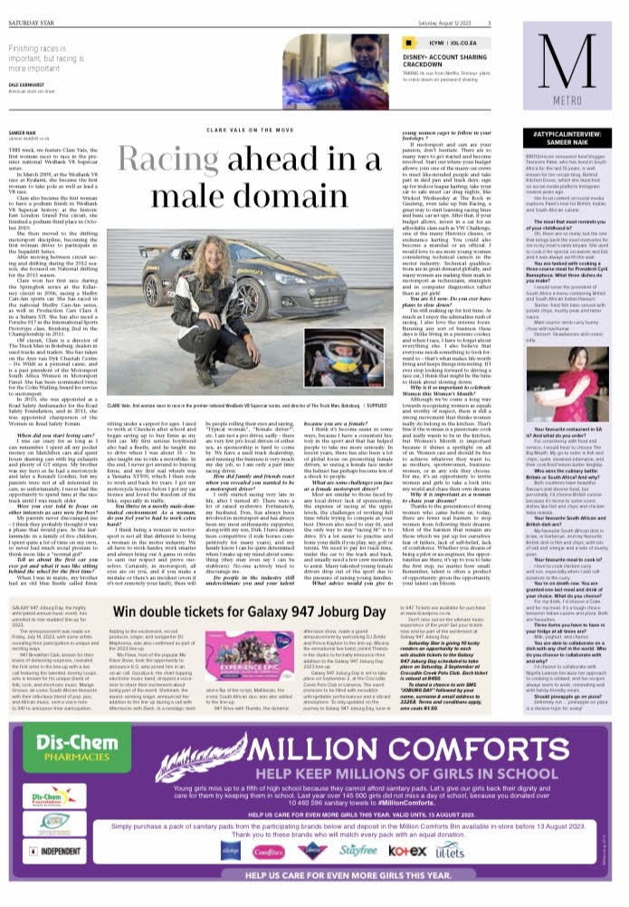 SaturdayStar's tweet photo. #Lifestyle: #WomensMonth: Age is nothing but a number: Meet 61-year-old speedster @clarevaleracing [also] #aTypicalInterview: We ask renowned food blogger @tasneemxpatel some offbeat questions #SatStar https://t.co/fhQQy64IeJ