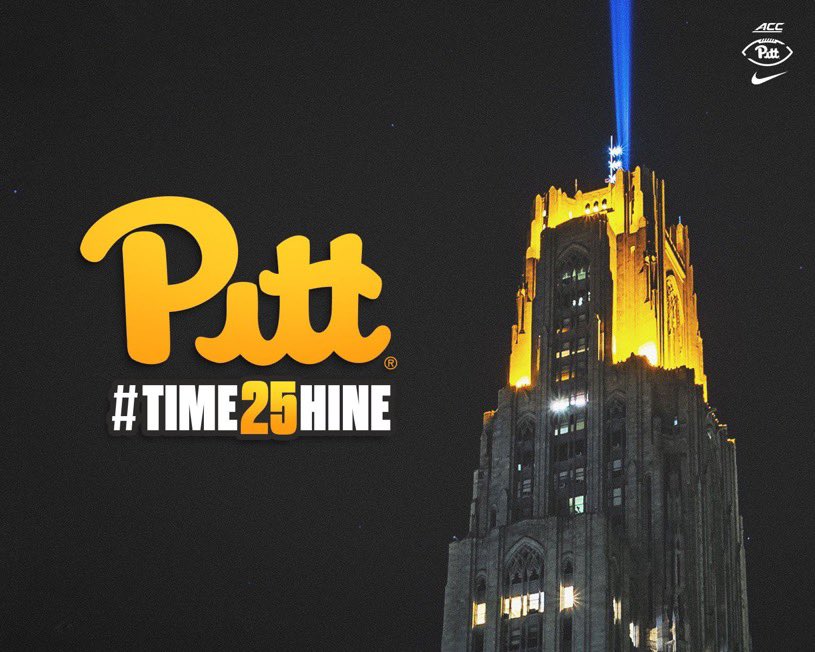 Thank you Pitt for the love!! #TIME25HINE @FrankCignetti @CoachKlineAlex